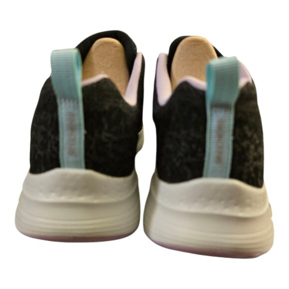 SKECHERS ARCH FIT COMFY WAVE BLACK LAVENDER SIZE 8.5 MEDIUM NIB LACE UP - Picture 8 of 9
